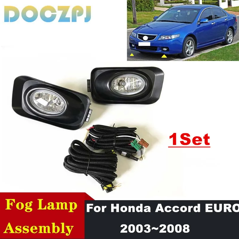 

1 комплект противотуманных фар переднего бампера H11, галогенные лампы дальнего света, комплект для HONDA ACCORD EURO CL7 CL9 2003 ~ 2008 с жгутом проводов