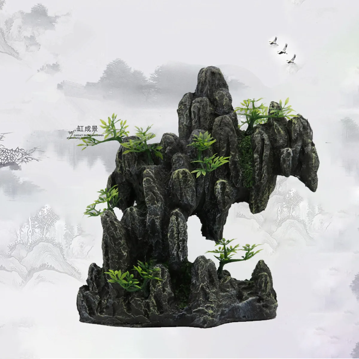 

Aquariums Accessories Ancient Style Rockery Artificial Stone Mountain Crafts Aquarium Resin Decorations