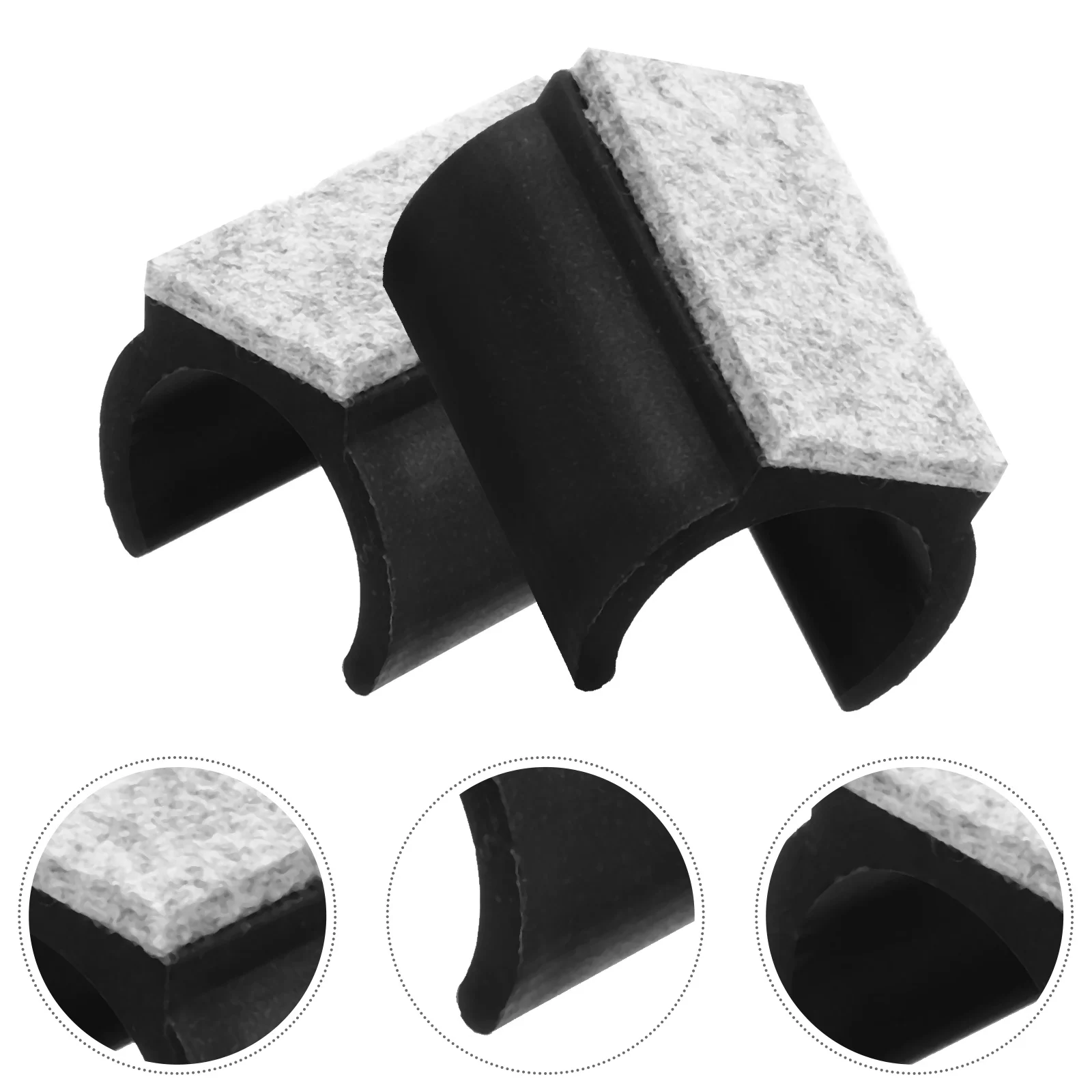 10 Pcs Non-slip Furniture U-shaped Foot Pads Floor Mat Mats Felt for Small 400X300X270CM Feet