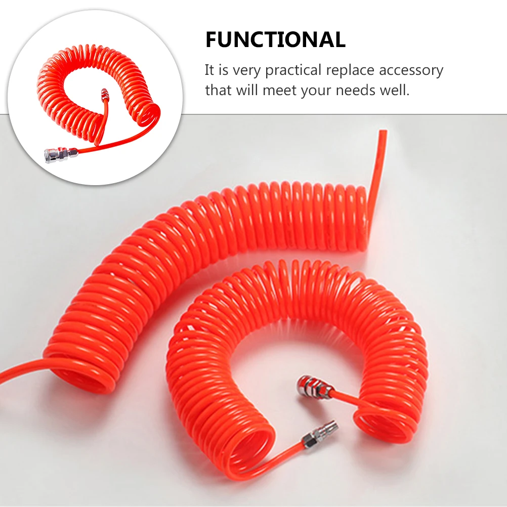 

Coil Pneumatic Hose Pipe Compressor Air High Pressure Red Pu Recoil