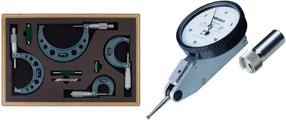 Mitutoyo 103-931 Outside Micrometer Set with Standards, 0-4