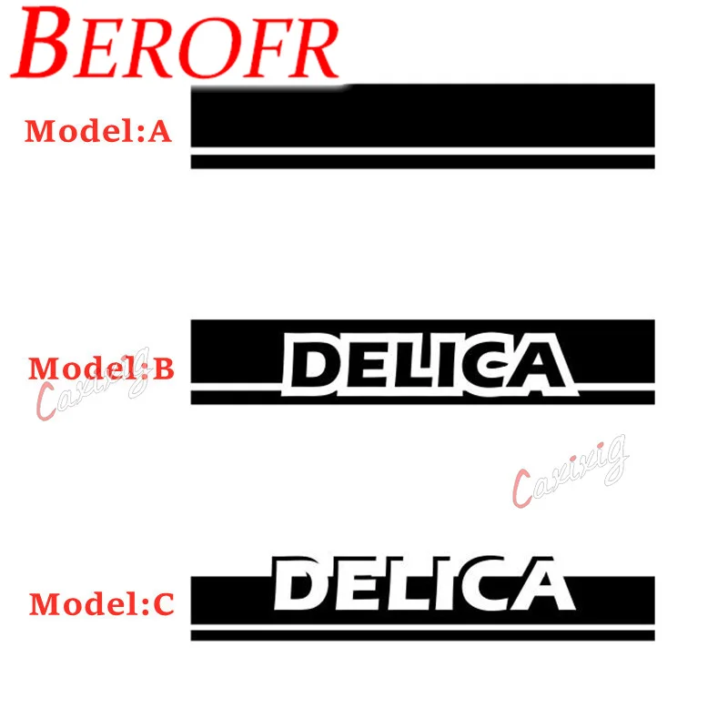 For Mitsubishi Delica D5 L400 Car Sport Hood Bonnet Stripes Decor Sticker Auto Engine Cover Exterior Accessories Vinyl Decal