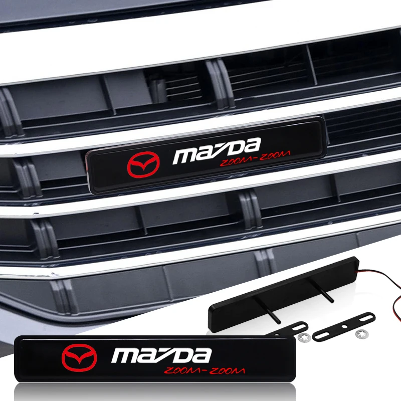 1Pcs Car Decorative Light LED Front Hood Grille Emblem Badge Decor For Mazda 3 7 8 Atenza Axela 500 RX7 RX8 CX9 CX30 CX7 CX6 CX5