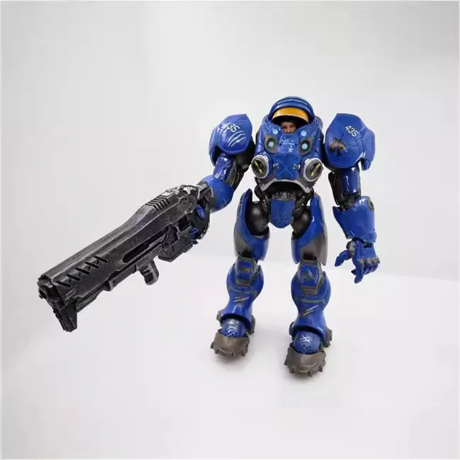 Novo starcraft 2 modelo artesanal terran machine gunman tekis finley boneca de brinquedo com boneca móvel modelo ornamentos presente aniversário