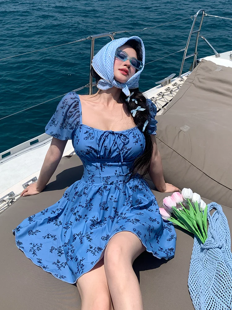 

Купальник с цветочным принтом в стиле Hot Spring для женщин больших размеров: повседневный, высокоэластичный, комфортный крой