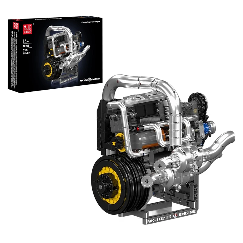 

Mould King 10215 Technical NO.Koenig Engine 739pcs Car Drive Parts Motor Power Building Blocks Toy Set for Adults Children Gift