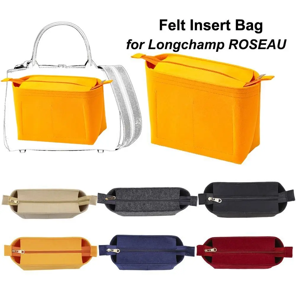 Multi-Pocket Bag Organizer Felt Insert Handbag Liner Bag for Longchamp LE PLIAGE/ROSEAU Bag Storage Bag Bucket Bag