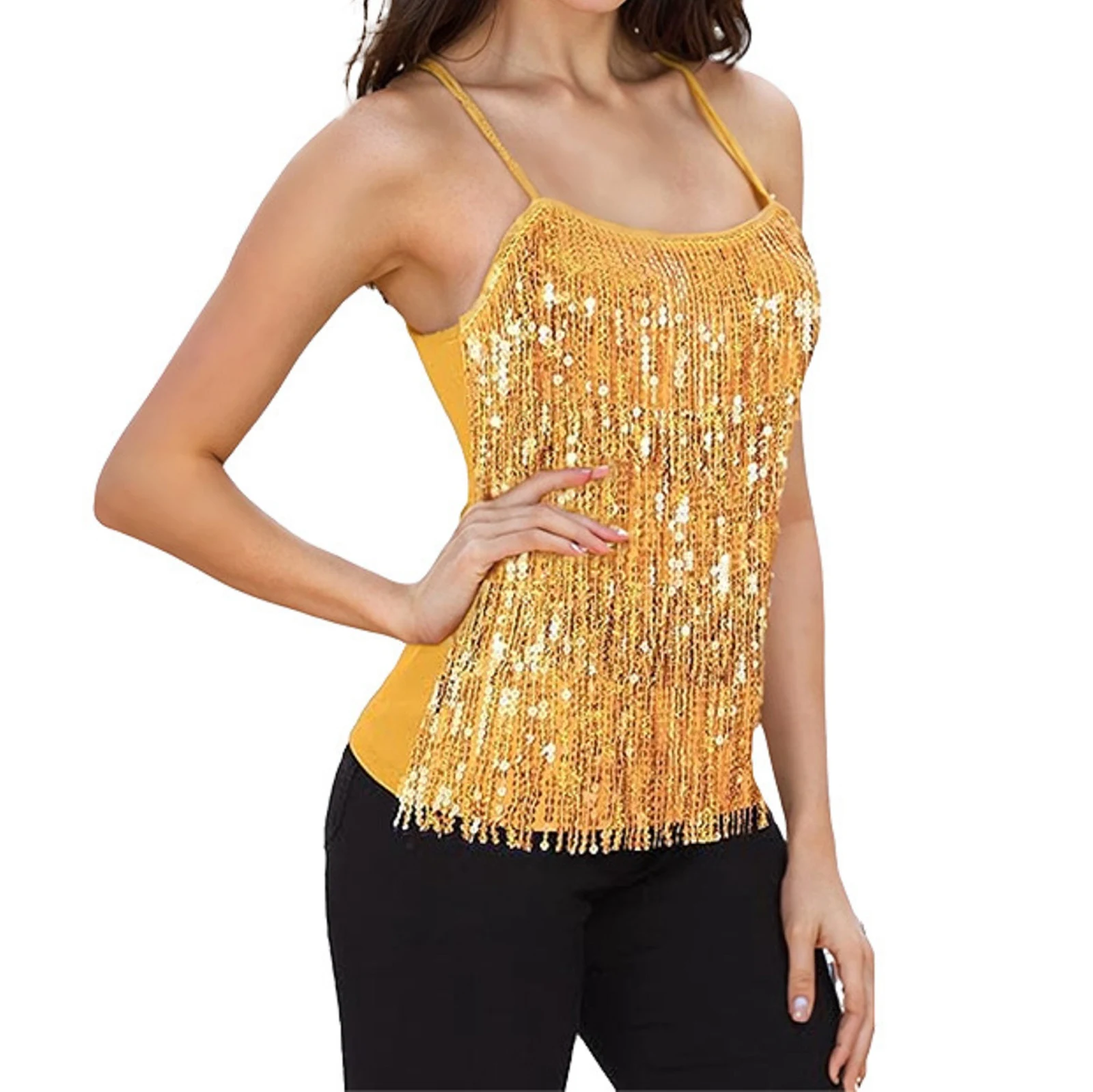 Feminino sexy lantejoulas borla topo dança do ventre desempenho lantejoulas borla topo feminino lantejoulas brilhante traje de dança do ventre