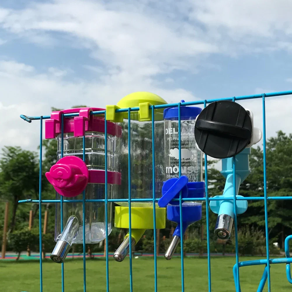 Pets Hamster 80ml/125ml/250ml Pets Hamster Water Drinking Bottle Plastic metal Rabbit Pet Dispenser Cage Hangable Water Bottle - Image 4