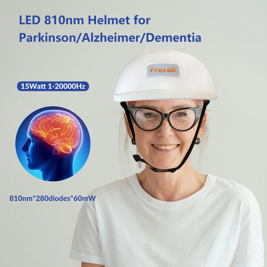 Brain Photobiomodulation Helmet 810nm Near Infrared Light Therapy for Neurofeedback Parkinson Alzheimer Depression Dementia