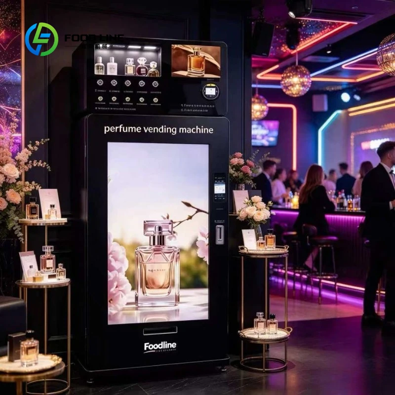 Factory Customized Color Smart Wall-Mounted Cologne Perfume Spray Vending Machine 5 Kinds 100ML Capacity Multiple Payment Remote