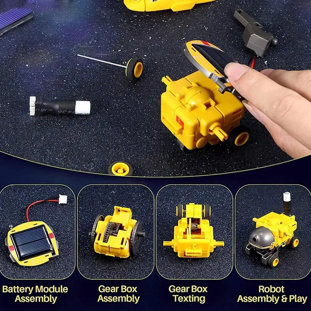 6In 1 الشمسية بناء لعبة المكعبات ألعاب تعليمية تفاعلية الشمسية روبوت الفضاء اللعب الهدايا 8-14 سنة في سن المراهقة بنين بنات