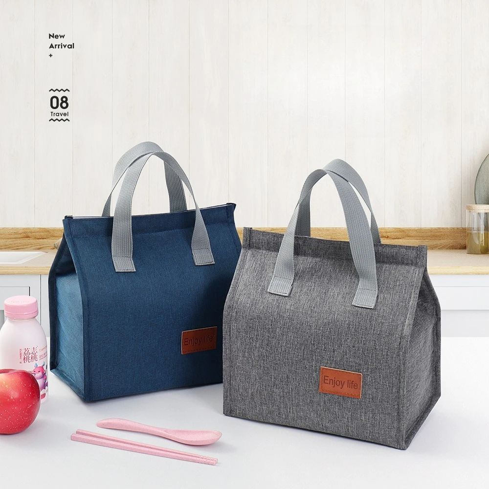Insulated Lunch Bag Portable Thermal Cooler Tote Bag Large Capacity Lunch Box Handbag for Office Work Picnic Travel Food Storage