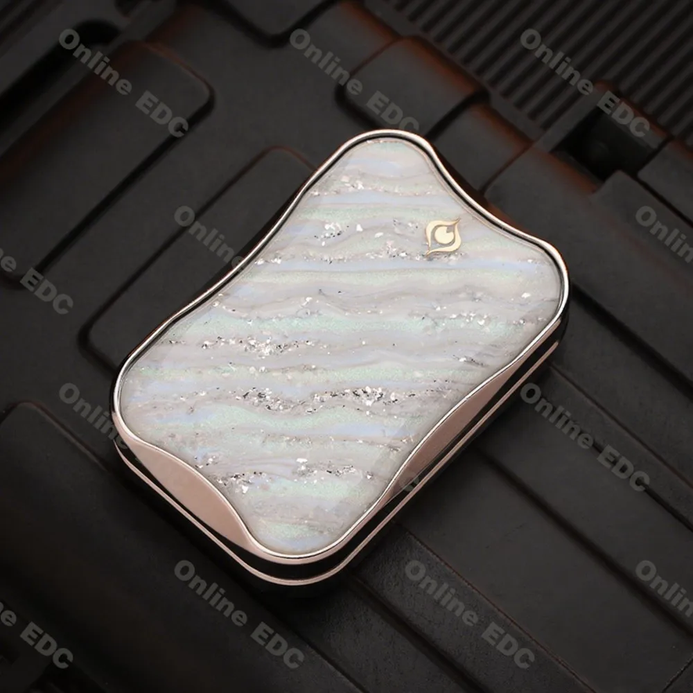 Peacock Quicksand Unlimited Pushing Slider Fidget Slider Stainless Steel Titanium Zirconium Stress Relief Toy Portable Office To