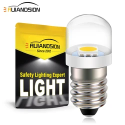 E10 LED Bulb 3V 6V 12V Mini Screw Base Light 5050 SMD 4300K/6000K/Yellow Replacement Lamp for Flashlight Torch RV Car Indicator