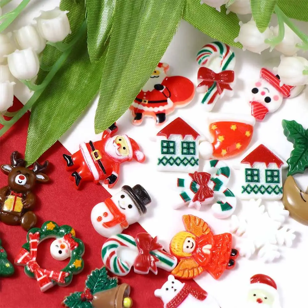 Hair Accessories Jewelry Making Nail Jewelry 3D Nail Art Decoration Craft Supplies Christmas Nail Charms Resin Pendant