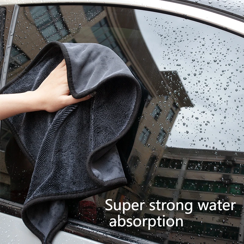 1/3/5pcs Microfiber Cleaning Towel Thicken Soft Drying Cloth Car Body Washing Towels Double Layer Clean Rags Car Accessories