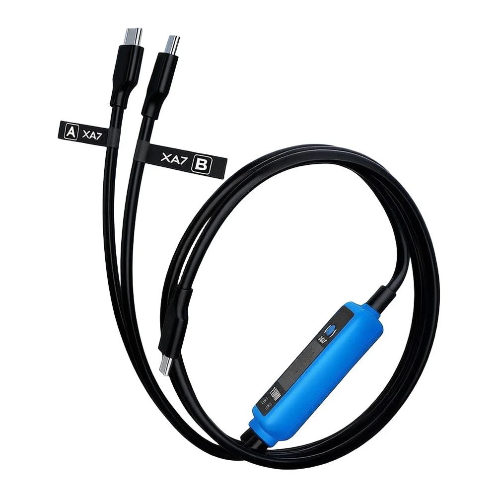 100W For USB-C Power Tester Cable with Flip-Out Display for Real-Time Charging Metrics and Wide Protocol Compatibility Testing