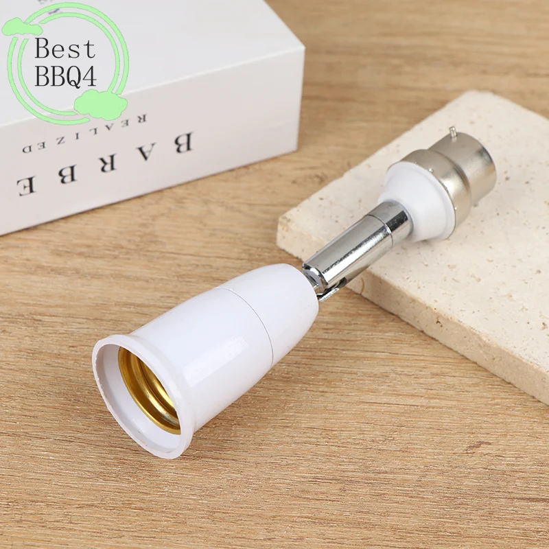 (BBQ4)1Pc B22 To E27 Extender Screw E26 Bulb Holder Adapter 90 Drgee Rotatable Bendable Light Socket Holder Converter