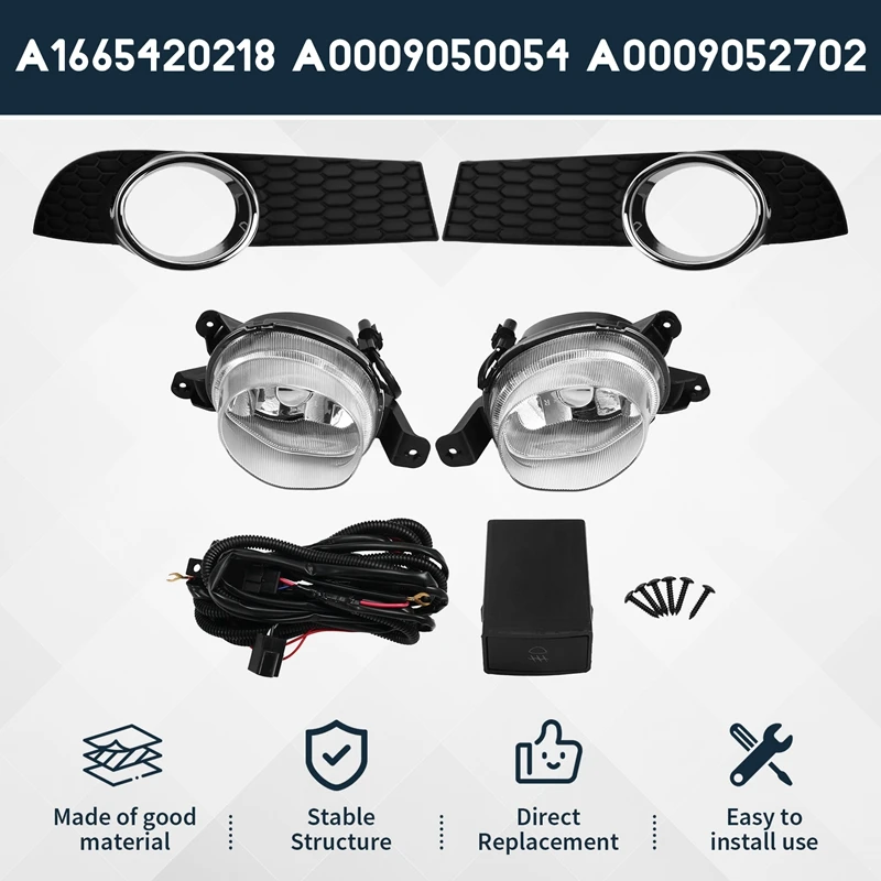 1Set Auto Fendinebbia Anteriore Gruppo Fendinebbia Per Aveo 2009 2010 2011 Con Interruttore A Filo di Aggiornamento Kit-T45C