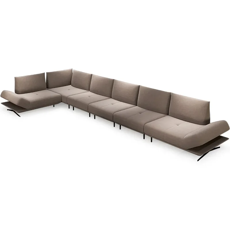 

Dynamic Island Sofa Italian Minimalist Cotton and Linen Grey Adjustable Multifunctional Rotation