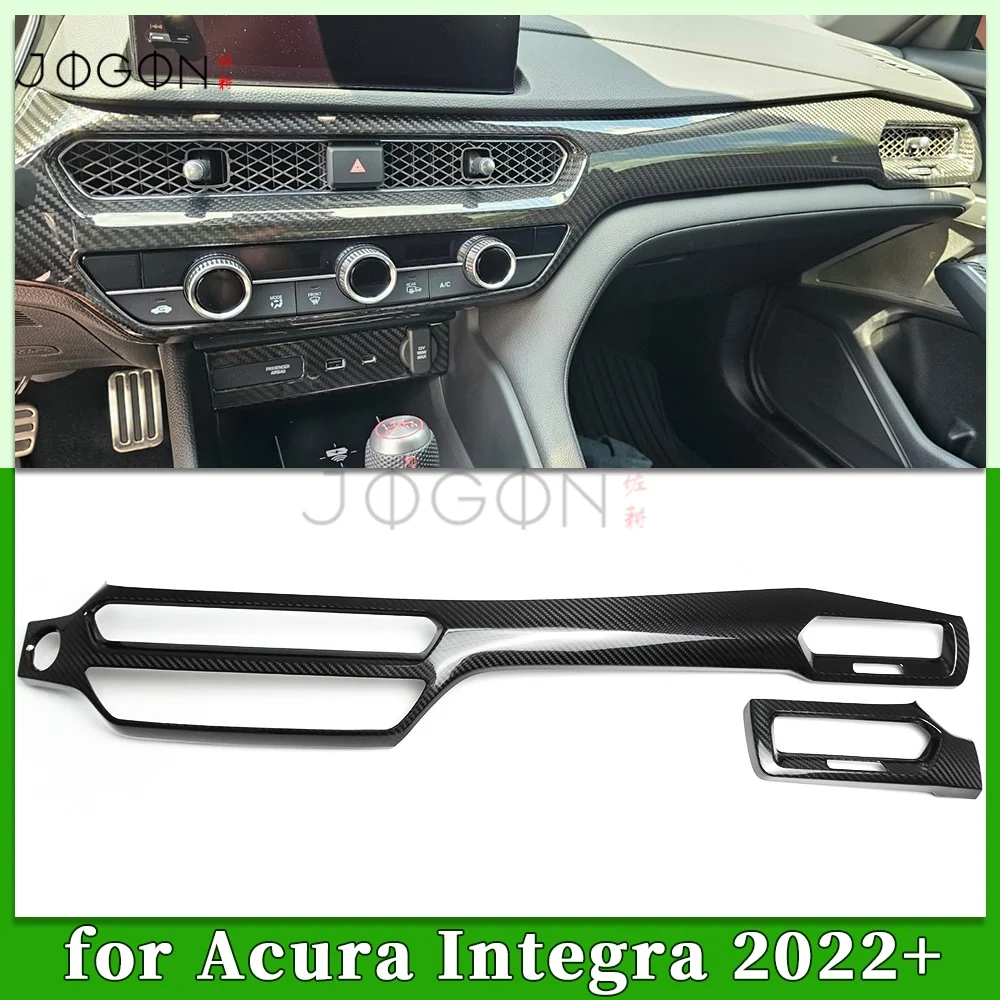 

LHD Carbon Fiber Car Interior Center Console Dashboard Air Vent Strip Panel Cover Trim For Acura Integra Type S A-Spec 2023-2025