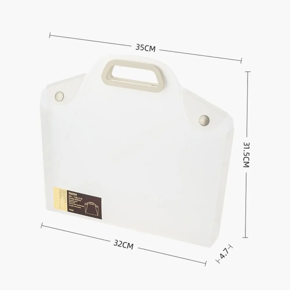Creative Snap Button A4 File Folder Portable Large-capacity File Bag Waterproof Bill Package School Office