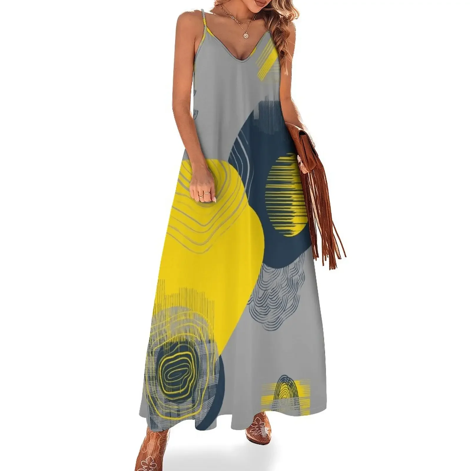 

Colour and pattern - Abstract 2 Sleeveless Dress women evening dress Dress women