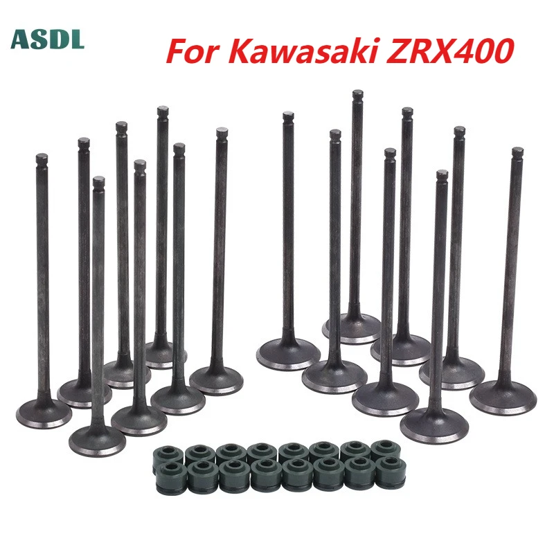 

2/4/8/16Pairs Motorcycle Engine Parts Intake & Exhaust Valves Stem kits for KAWASAKI ZRX400 ZRX 400 Inlet Outlet Valve oil seal