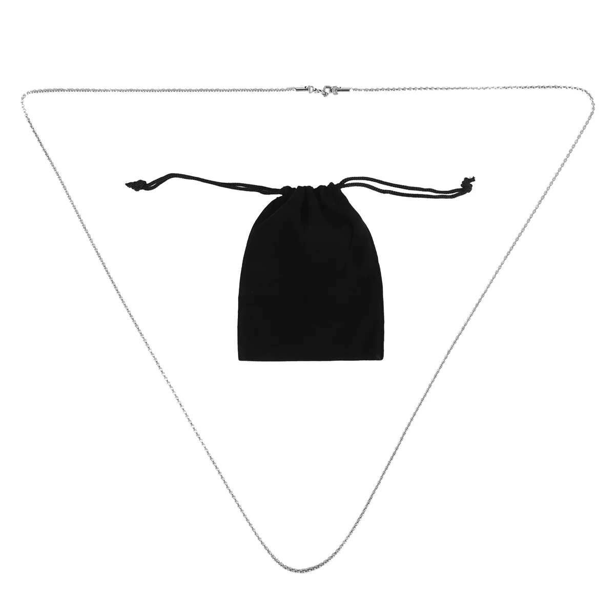 A88M Jewelry Women Chain สร้อยคอโซ่เกราะสแตนเลส สีเงิน กว้าง 2 มม. ยาว 80 ซม