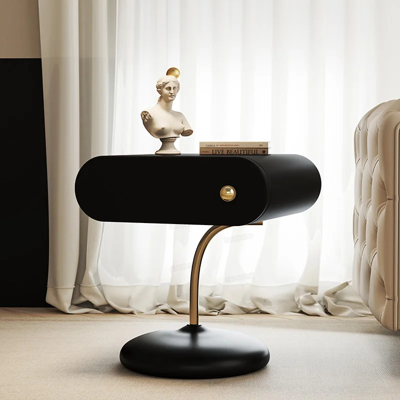 Comodino di bellezza moderno Maniglie in metallo Comodino di lusso portaoggetti nordico Mobili per camera da letto italiani alla moda Mesitas De Noche