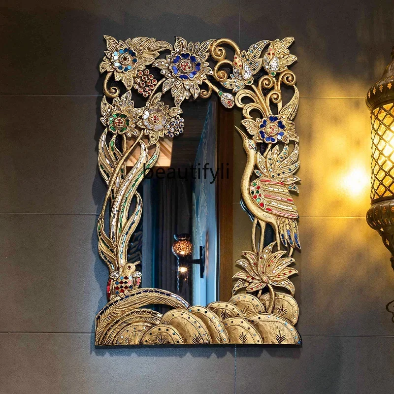 Pendant Creative Wall Decoration Bathroom Vanity Mirror Wall Hanging Entrance Mirror Makeup Dressing Mirror Frame