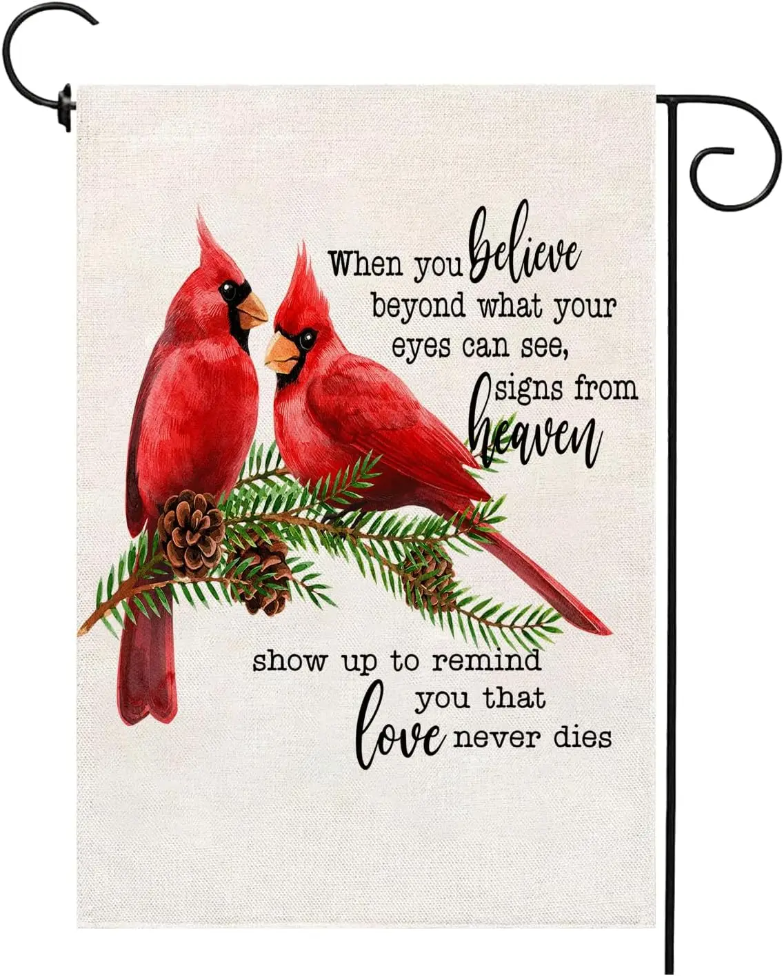 Cardinal Garden Flag 12x18 Inch Double Sided Outside Memorial Day Gravesite Saying Farmhouse Yard Outdoor Decoration UUL EEZ