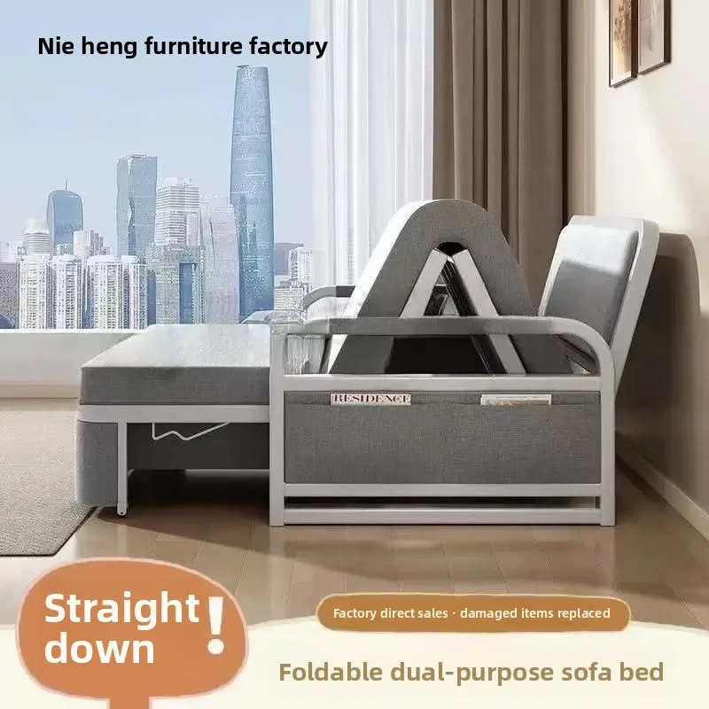 New Dual Use Folding Sofa Bed Living Room Multifunction Extendable Sleeper Detachable Washable Storage Telescopic Sofa Bed image 2