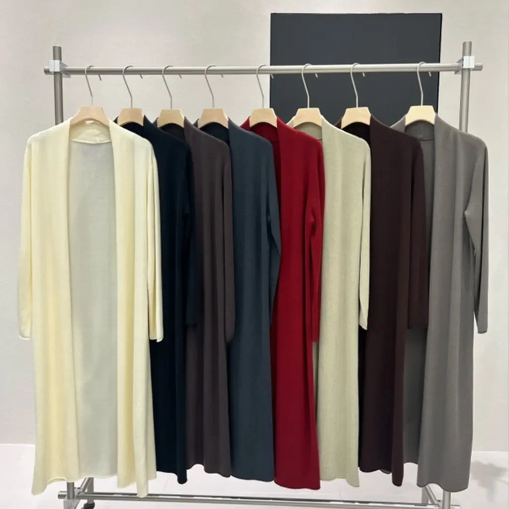 

Women's High-End Wool Blended Knitwear Cardigan Early Autumn Wear Long Lazy Wind Sweater Coat for Autumn And Winter
