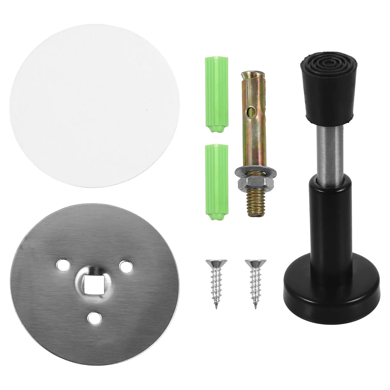 

Stainless Steel Door Stopper No Drill Hydraulic Silent Glass Wood Doors Security Wall Mount Buffer Top Stoppees
