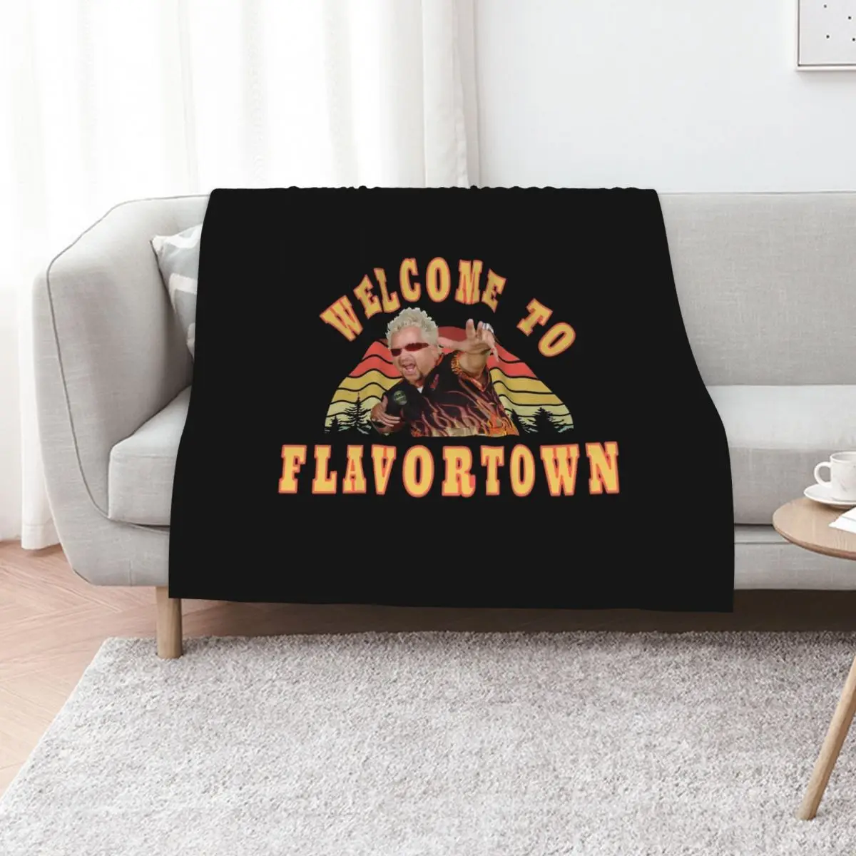 

New Guy Fieri Fans Flavortown Throw Blanket Travel Cute Plush Soft Plaid Blankets
