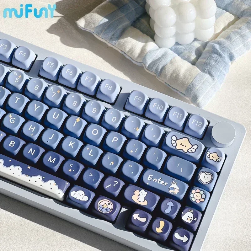 MiFuny Romantic killer Keycaps Custom PBT Profile Keycap Cute Anime Artisan Point KeyCap for Gaming Crush80 Mechanical Keyboard