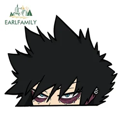 EARLFAMILY 13cm x 9.9cm for Cartoon Funny Dabi Anime Car Stickers Vinyl Car Wrap Campervan Decal Sunscreen Occlusion Scratch