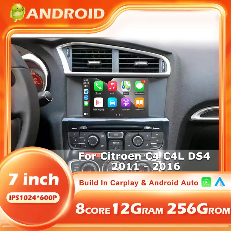 Central Multimídia Android para Citroen C4 C4L DS4 2011-2016