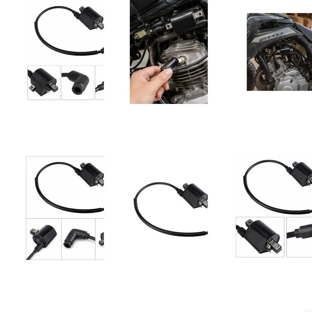 Engine Ignition Coil with Wire and Boot, Plastic and Metal Service Component for Start System Maintenance and 20 X37F