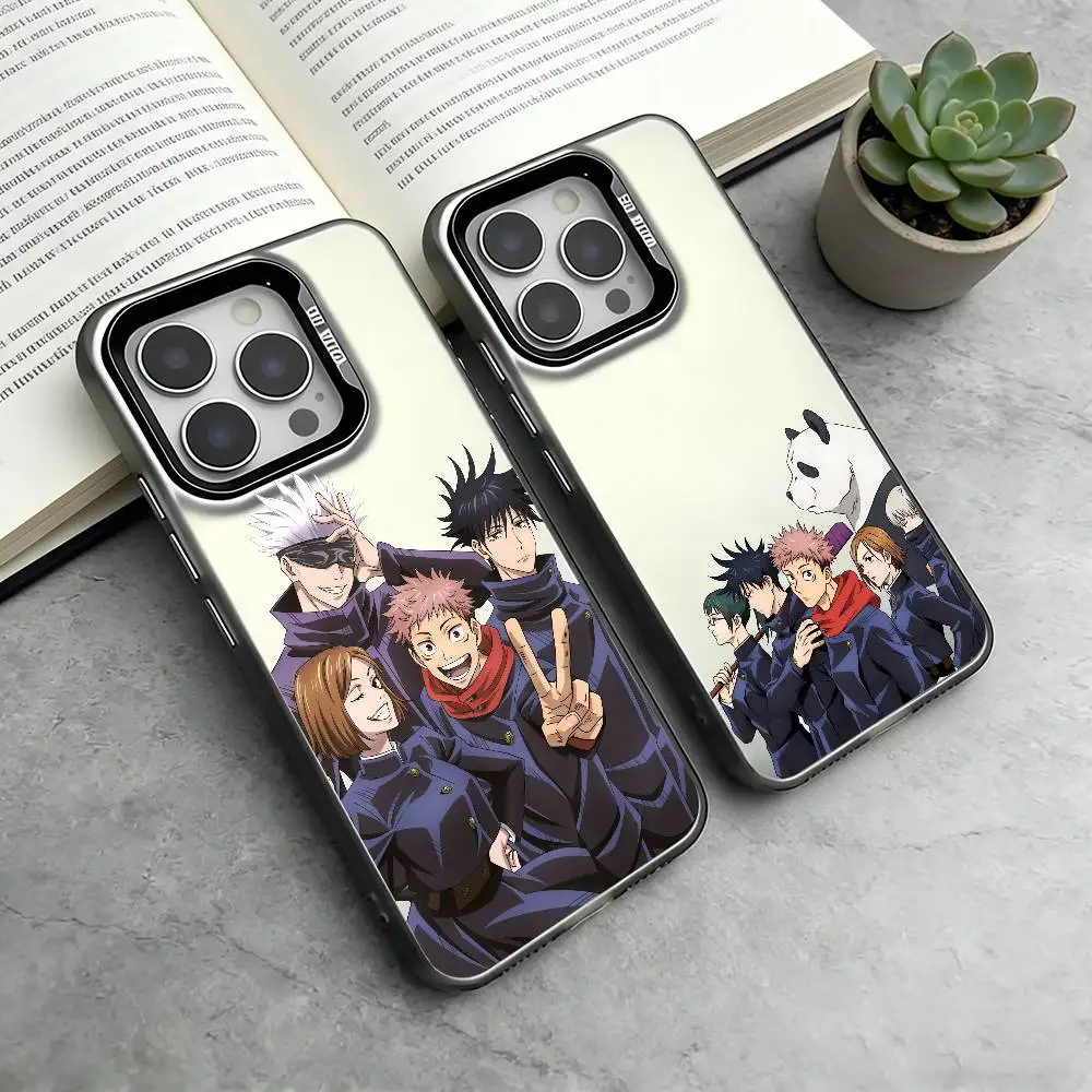 J-Jujutsu Kaisen Anime  Phone Case For iPhone 17,16,15,14,13,12,11 Plus,Pro Max,XS,Colored Silver Plated Inside Cover Gift