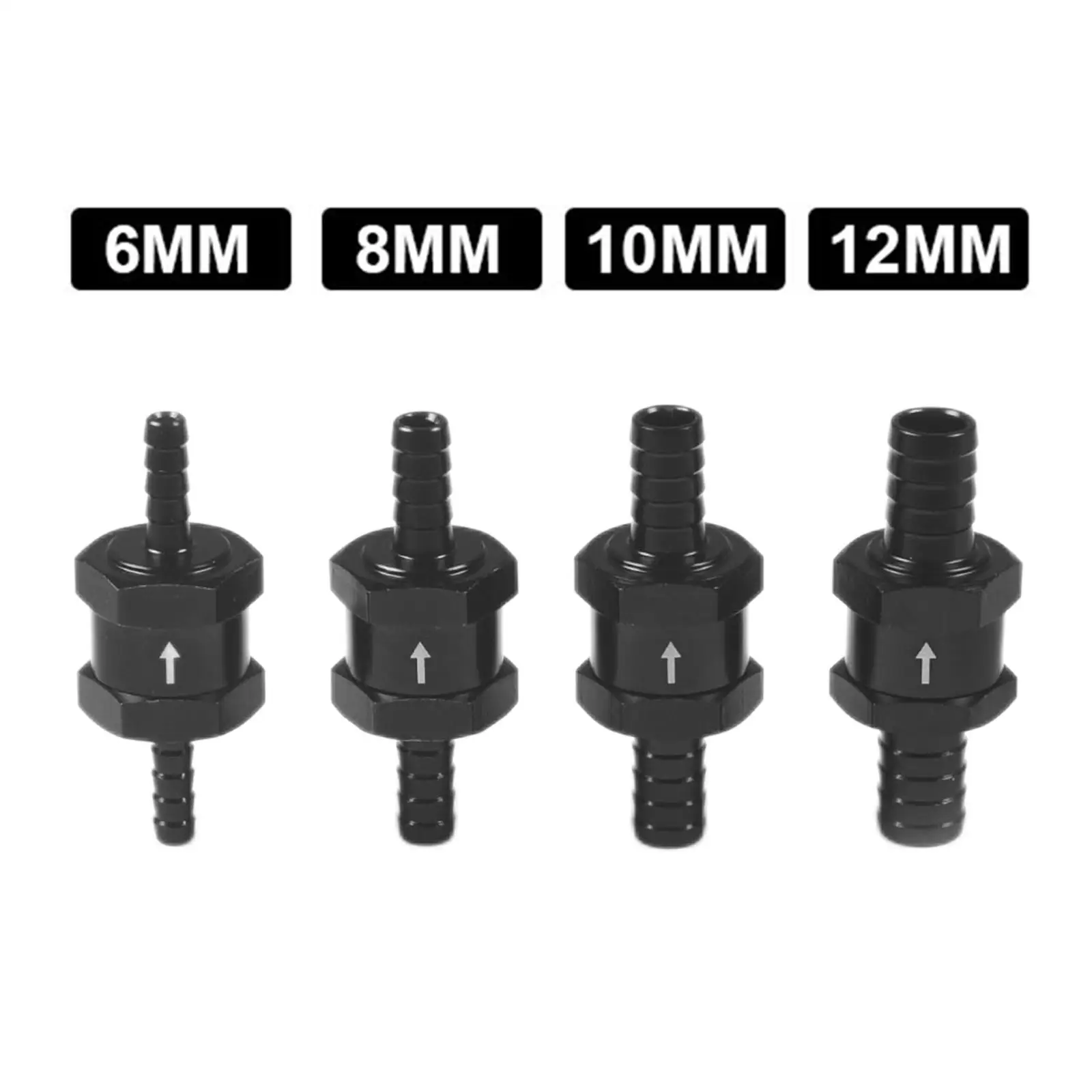 

Way Check Valve Accessories Black Fits for Petrol Motorcycle Automotive