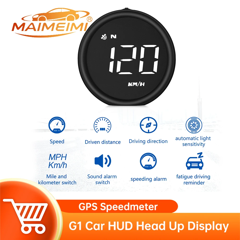 G1 Digital Smart on-Board Computer Head Up Display GPS KM/h Speed Gauge Overspeed Alarm Speedometer Car Electronics Accessories