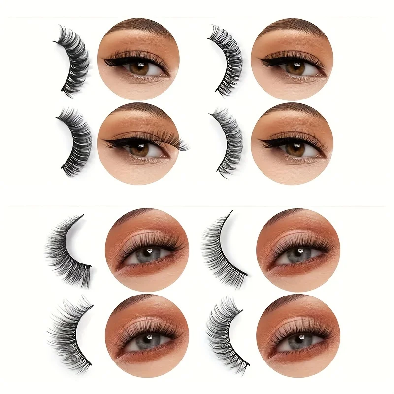 고급스러운 혼합 스타일 인조 속눈썹 40쌍, 인조 밍크 속눈썹 연장, 드라마틱한 아이 메이크업 연출