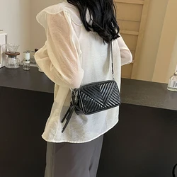 New Square Bags for Women Trend 2024 fashion ladies Solid Color PU Leather Versatile Crossbody Shoulder Bag Sac De Luxe Femme