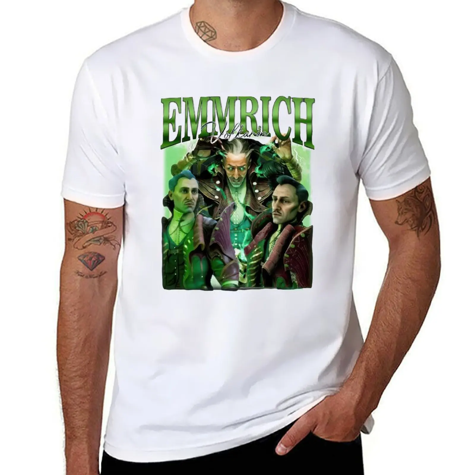 Emmrich Volkarin Dragon Age Veilguard T-Shirt blacks Funny t-shirt summer tops mens t shirts top quality