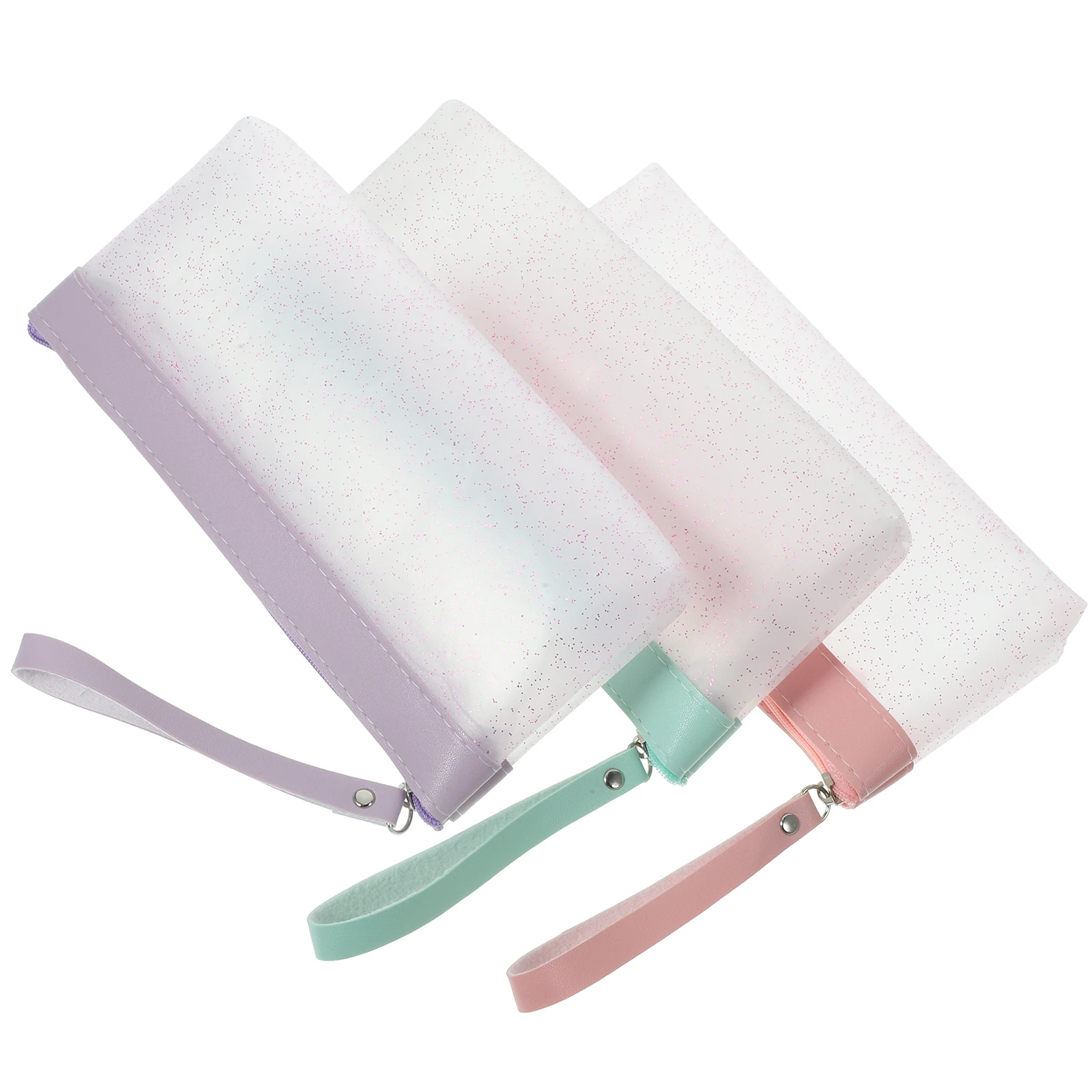 3 個の大容量鉛筆ケース中学生 Tpu 大型文具収納ポーチ