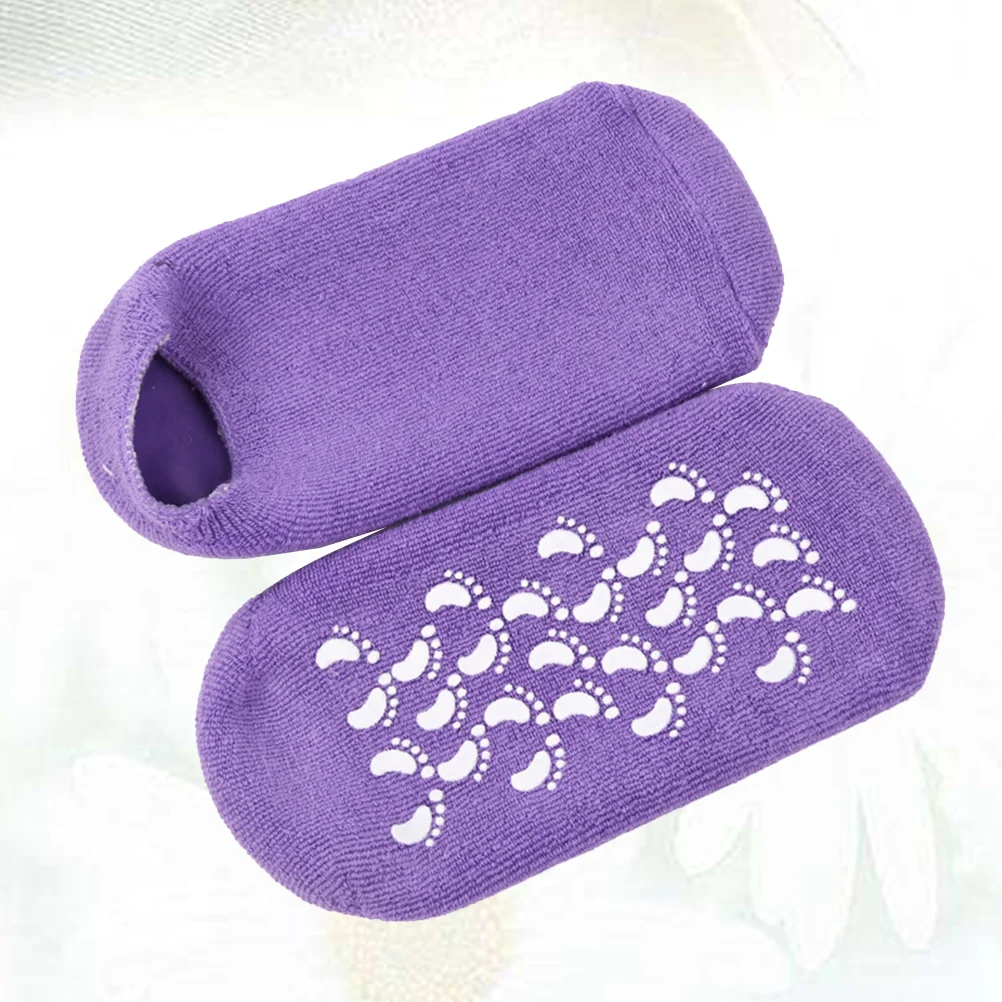 Block Heels for Women Dressy Ladies Pumps Feet Moisturizer Socks SPA Miss Shoes