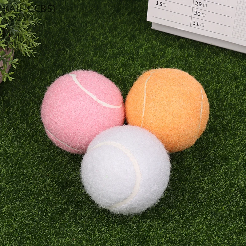 3 Pcs High Stretch Practice Massage Gym Balls Orange White Pink Wear-resistant Tennis Balls for Beginner